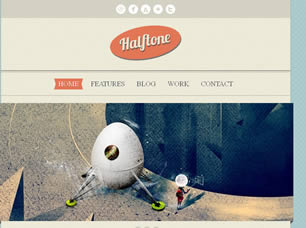 Preview halftone - FREE HTML CSS JavaScript Template