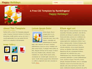 Preview happy holidays - FREE HTML CSS JavaScript Template