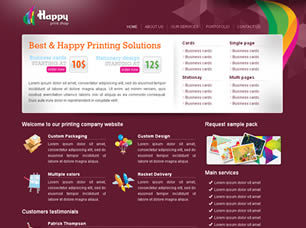 Preview happy print shop - FREE HTML CSS JavaScript Template