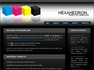 Preview hexahedron - FREE HTML CSS JavaScript Template