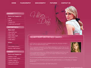 Preview hilary duff - FREE HTML CSS JavaScript Template