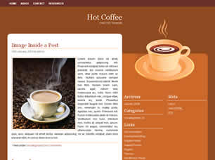 Preview hot coffee - FREE HTML CSS JavaScript Template