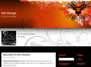 Preview hot orange - FREE HTML CSS JavaScript Template