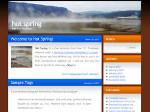 Preview hot spring - FREE HTML CSS JavaScript Template