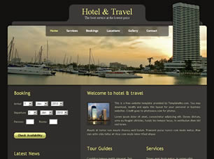 Preview hotel and travel - FREE HTML CSS JavaScript Template