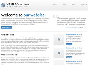 Preview html5 goodness - FREE HTML CSS JavaScript Template