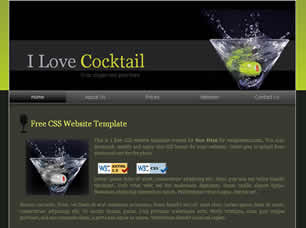 Preview i love cocktail - FREE HTML CSS JavaScript Template