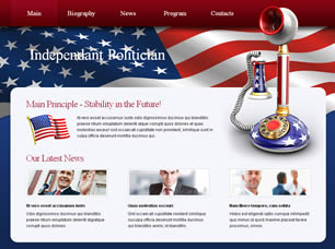 Preview independant politician - FREE HTML CSS JavaScript Template