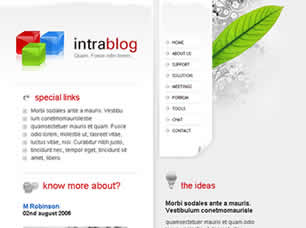 Preview intrablog - FREE HTML CSS JavaScript Template