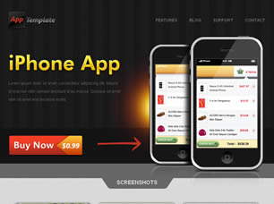 Preview iphone app - FREE HTML CSS JavaScript Template