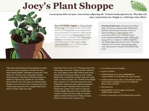 Preview joeys plant shoppe - FREE HTML CSS JavaScript Template