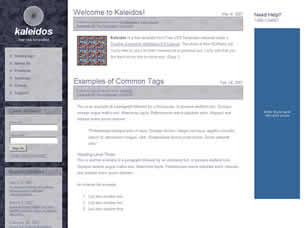 Preview kaleidos - FREE HTML CSS JavaScript Template