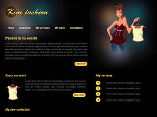 Preview kim fashion - FREE HTML CSS JavaScript Template