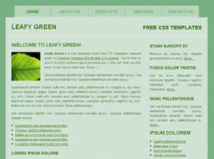 Preview leafy green - FREE HTML CSS JavaScript Template