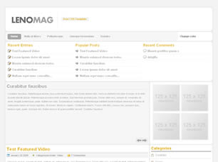 Preview lenomag - FREE HTML CSS JavaScript Template
