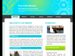 Preview light blue - FREE HTML CSS JavaScript Template