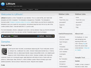 Preview lithium - FREE HTML CSS JavaScript Template