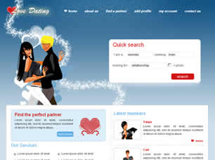 Preview love dating - FREE HTML CSS JavaScript Template