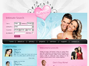 Preview love life - FREE HTML CSS JavaScript Template