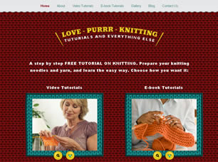 Preview love purrr knitting - FREE HTML CSS JavaScript Template