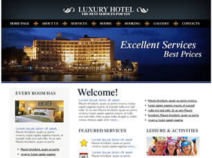 Preview luxury hotel - FREE HTML CSS JavaScript Template