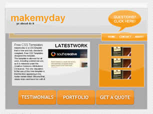 Preview makemyday - FREE HTML CSS JavaScript Template