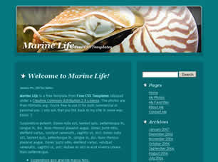 Preview marine life - FREE HTML CSS JavaScript Template