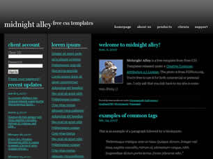 Preview midnight alley - FREE HTML CSS JavaScript Template