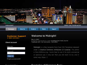 Preview midnight - FREE HTML CSS JavaScript Template