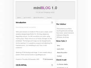 Preview miniblog - FREE HTML CSS JavaScript Template