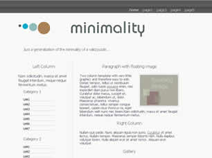 Preview minimality - FREE HTML CSS JavaScript Template