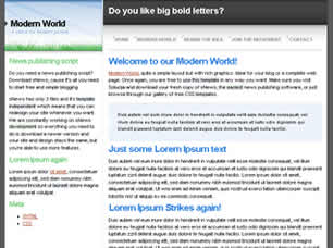 Preview modern world - FREE HTML CSS JavaScript Template