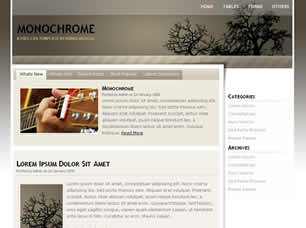 Preview monochrome - FREE HTML CSS JavaScript Template