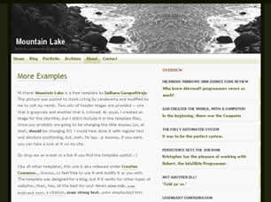 Preview mountain lake - FREE HTML CSS JavaScript Template