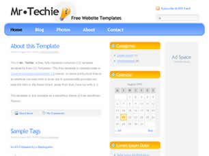 Preview mr techie - FREE HTML CSS JavaScript Template