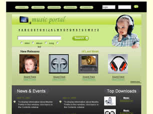 Preview music portal - FREE HTML CSS JavaScript Template