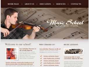 Preview music school - FREE HTML CSS JavaScript Template