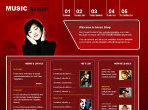 Preview music shop - FREE HTML CSS JavaScript Template