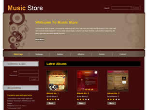 Preview music store - FREE HTML CSS JavaScript Template