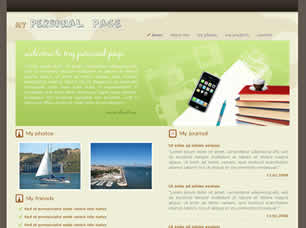 Preview my personal page - FREE HTML CSS JavaScript Template