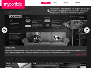 Preview myportfolio - FREE HTML CSS JavaScript Template