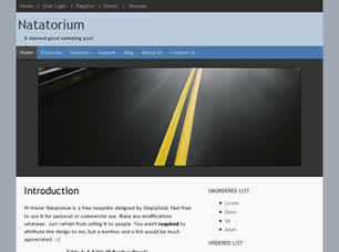 Preview natatorium - FREE HTML CSS JavaScript Template