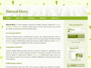 Preview natural blues - FREE HTML CSS JavaScript Template