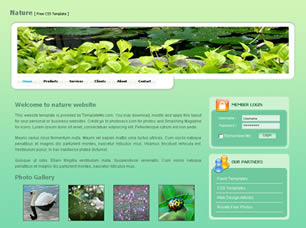 Preview nature - FREE HTML CSS JavaScript Template