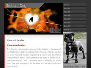 Preview nebula dog - FREE HTML CSS JavaScript Template