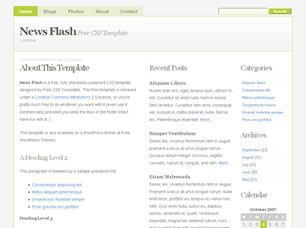 Preview news flash - FREE HTML CSS JavaScript Template