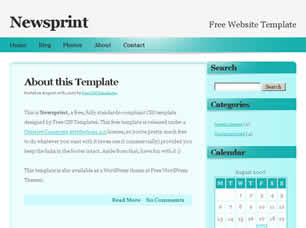 Preview newsprint - FREE HTML CSS JavaScript Template