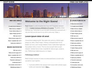 Preview night scene - FREE HTML CSS JavaScript Template