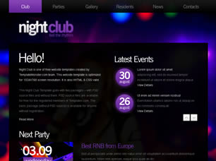 Preview nightclub - FREE HTML CSS JavaScript Template