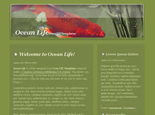 Preview ocean life - FREE HTML CSS JavaScript Template